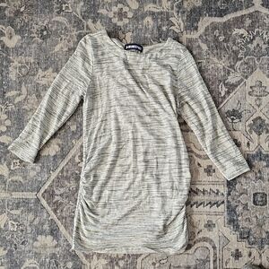 Ink Love and Peace Gray Striped Maternity Top